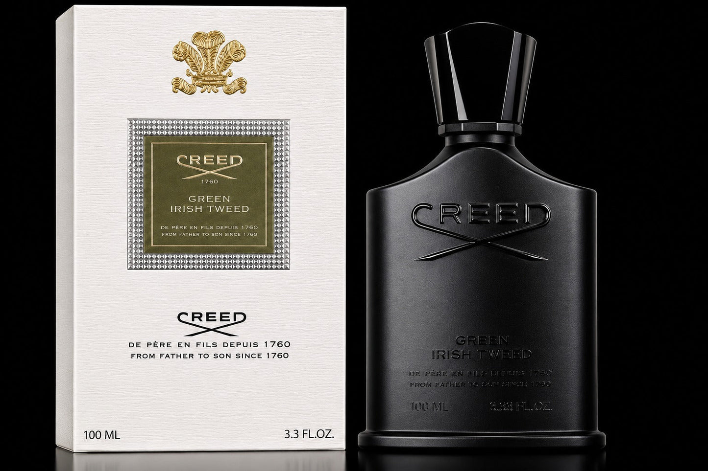 Creed Green Irish Tweed Eau de Parfum Spray for Men 3.3 oz / 100ml – Luxury Fresh Woody Fragrance